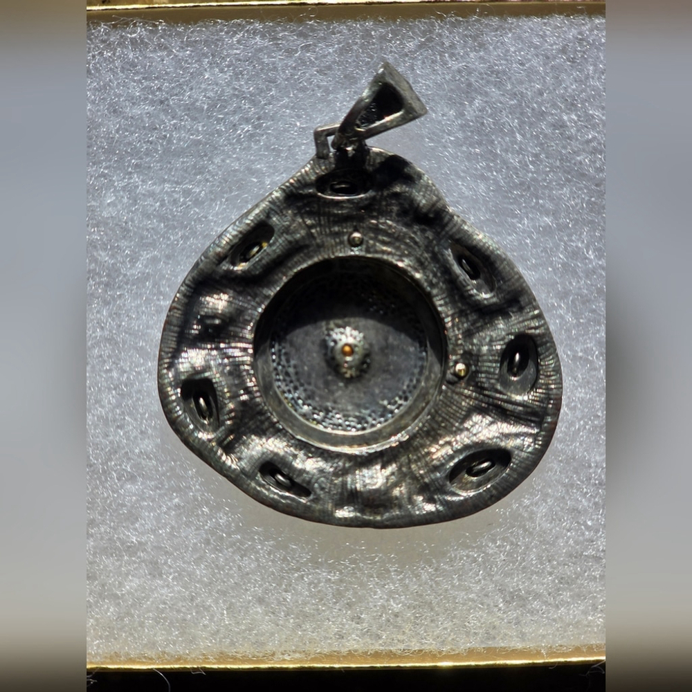 Vintage Silver Rhinestone Pendant - Picture 2 of 5